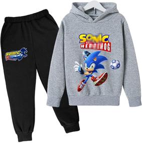 img 2 attached to Prcescl Sweatpants Sweater Tracksuit 4 Large Boys' Clothing for Active