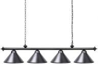 🏭 wellmet 4 light kitchen island pendant light: vintage industrial retro ceiling light with matte black shade - modern industrial chandelier & 70 inch pool table light логотип