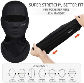 img 2 attached to 🏍️ ILM Motorcycle Balaclava Face Mask: The Perfect Headgear for Skiing, Snowboarding, Cycling, and Work - Unisex Design for Men and Women