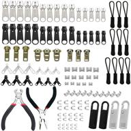 🧰 mocossmy dmhirmg big zipper repair kit - complete zipper replacement pack incl. zipper install plier for fixing jeans, tents, luggage, backpacks, jackets - instant zipper fix & replacement logo