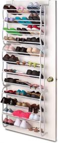 img 3 attached to 👞 Sunbeam Door Shoe Rack - White, Holds 36 Pairs