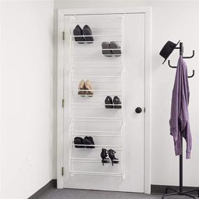 img 1 attached to 👞 Sunbeam Door Shoe Rack - White, Holds 36 Pairs