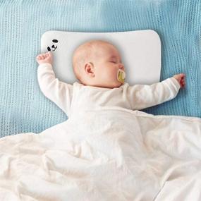 img 3 attached to Memory Foam Baby Pillow - Breathable Newborn Head Protection for Flat Head Syndrome & Anti Roll Pillow