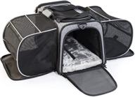 🐾 objoy airline approved pet dog cat soft sided carrier - expandable & collapsible, perfect for travel & outdoor use - small size, ideal for small animals, cats, and puppies logo