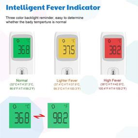 img 2 attached to 🌡️ Non-contact Forehead Thermometer: Infrared Digital for Kids & Adults, Fever Alarm, Memory Recall, 1 Second Reading