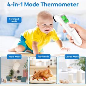img 1 attached to 🌡️ Non-contact Forehead Thermometer: Infrared Digital for Kids & Adults, Fever Alarm, Memory Recall, 1 Second Reading