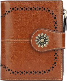 img 4 attached to 👜 Lavemi Women's Handbags & Wallets - Compact Peacock Leather Blocking