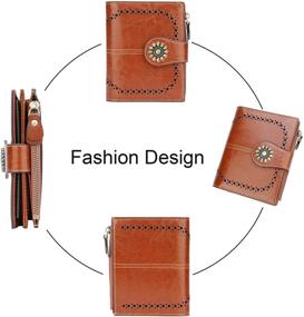 img 2 attached to 👜 Lavemi Women's Handbags & Wallets - Compact Peacock Leather Blocking