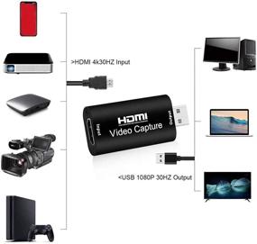 img 3 attached to 🎥 Shenzhi Tech Портативные аудио-видеокарты захвата совместимые с HDMI - USB 2.0, запись в 1080P и 4K с цифровыми зеркальными фотоаппаратами, экшн-камерами - идеально для захвата высокой четкости и живого вещания.