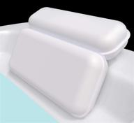 🛀 yimobra luxurious spa bath pillow, 2 panel bath tub pillows for headrest shoulder neck support, 14.5 x 11, 7 non slip suction cups, bathtub, hot tub, jacuzzi, spas (white) logo
