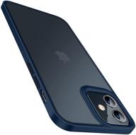 📱 torras iphone 12 mini case: military grade drop tested, slim fit with silicone bumper, blue, 5.4 inch logo