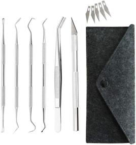 img 4 attached to 🛠️ DANIVE Craft Weeding Kit: Precision 7-Piece Vinyl Tool Set for Silhouettes, Cameos, Lettering, Cricut, Siser, Paper Crafts - Portable Bag Included!
