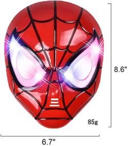 img 1 attached to 🦸 Ultimate Kids Superhero LED Mask for Endless Fun and Compatibility