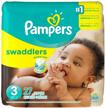 pampers swaddlers disposable diapers count diapering in disposable diapers logo