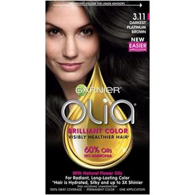 img 4 attached to 🔳 Garnier Olia Oil Powered Permanent Hair Color, Darkest Platinum (Packaging May Vary)