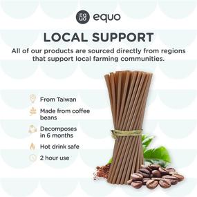 img 1 attached to 🌿 Stay Eco-Friendly with EQUO Coffee Drinking Straws - Biodegradable, Compostable, and Plastic-Free, Pack of 50, Standard