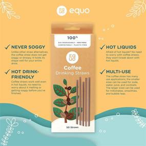 img 3 attached to 🌿 Stay Eco-Friendly with EQUO Coffee Drinking Straws - Biodegradable, Compostable, and Plastic-Free, Pack of 50, Standard