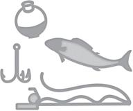 spellbinders d lites fishing etched wafer logo