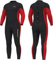 hevto plus size men and women 3mm neoprene full scuba diving suits surfing swimming long sleeve back zip for water sports, keep warm wetsuits логотип