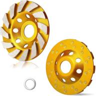 🏼 high performance 4 inch turbo diamond grinding cup wheel with 12 segments for heavy duty angle grinder - ideal for concrete grinding logo