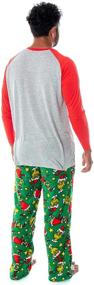 img 1 attached to Seuss Grinch Christmas Raglan Pajama Men's Clothing