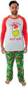 img 4 attached to Seuss Grinch Christmas Raglan Pajama Men's Clothing