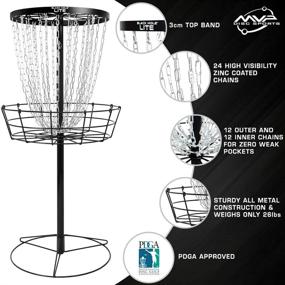 img 3 attached to 🥏 Ultimate Disc Golf Experience: MVP Black Hole Lite 24-Chain Basket Target