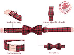 img 3 attached to Spring-inspired Print Dog Collar with Bowtie – Perfect Gift for Small, Medium, Large Dogs!