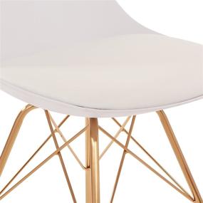 img 3 attached to 🪑 OSP Home Furnishings Oakley Mid-Century Modern Bucket Chair in White: A Stunning Addition to Your Living Space