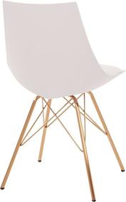 img 2 attached to 🪑 OSP Home Furnishings Oakley Mid-Century Modern Bucket Chair in White: A Stunning Addition to Your Living Space