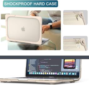 img 2 attached to 🔒 Top-Notch Protection: Batianda MacBook Pro 16 Case A2141 2019-2020 - Shockproof Hard Shell Cover with Keyboard Cover & Kickstand - Khaki