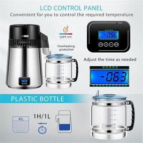 img 1 attached to VIVOHOME 4L 750W 304 Stainless Steel Water Distiller Countertop with LCD Screen - Digital Control Distilled Water Machine for Home and Office