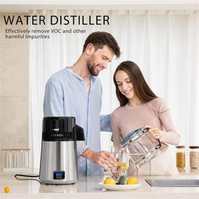 img 3 attached to VIVOHOME 4L 750W 304 Stainless Steel Water Distiller Countertop with LCD Screen - Digital Control Distilled Water Machine for Home and Office