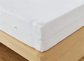 img 2 attached to 🛏️ Bargoose AllergyCare Mattress Cover: Breathable Cotton Bed Protector, Hypoallergenic Zippered Encasement - Dust-Mite-Proof, 9" Deep, White, Twin Size