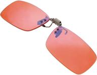 🕶️ fl-41 rose tinted anti-uv clip-on fit-over reading glasses: migraine light sensitivity & photophobia relief with fluorescent glare protection (standard) logo