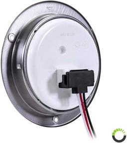 img 3 attached to 🚦 High-Quality 4" Round LED Trailer Tail Lights: DOT Certified, Stainless Steel Chrome Bezel, Connector Plug Included - Perfect for Jeep Trucks and RVs