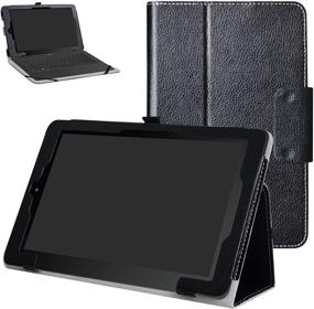 img 4 attached to 📱 Premium PU Leather Folio Stand Cover for RCA 10 Viking Pro/Viking II/Cambio W101 (V2) 10.1" 2-in-1 Tablet, Black - Mama Mouth