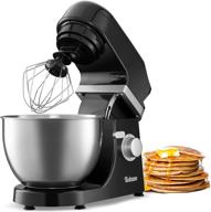 🍰 600w electric stand mixer for baking with tilt head - multifunctional standing mixer, 6-speed, includes 3 attachments: flat paddle egg beater, wire whisk, dough hook - cake mixer, stand mixers логотип