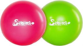 img 3 attached to 🌈 Colorful Skiprock Ball Set: Green & Pink (Pack of 2) - Fun for All Ages!