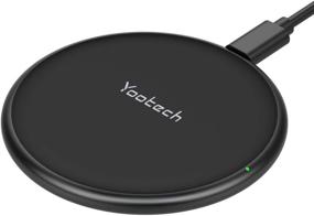 img 4 attached to 🔌 Yootech Upgraded Wireless Charger: Ultra-Slim 15W Max with Ventilation Hole for iPhone 12/11, Galaxy S20/Pixel, AirPods Pro - Buy Now!