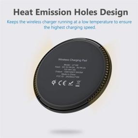 img 1 attached to 🔌 Yootech Upgraded Wireless Charger: Ultra-Slim 15W Max with Ventilation Hole for iPhone 12/11, Galaxy S20/Pixel, AirPods Pro - Buy Now!