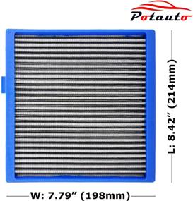 img 3 attached to 🚗 POTAUTO MAP 5010 (CF10140): The Ultimate Re-Washable Car Cabin Air Filter Replacement for INFINITI, MITSUBISHI, and NISSAN Models