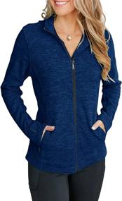 img 3 attached to 🧘 Jeemery Women's Full Zip Slim Fit Athletic Jacket for Workout, Yoga, Running - Track Sports Jackets with Pockets