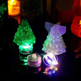 img 2 attached to 🎄 Resin Mold for DIY Christmas Tree Decoration with Multi-Colored Fairy String Lights and LED Vase Base Light