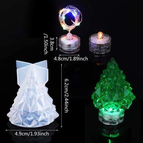 img 3 attached to 🎄 Resin Mold for DIY Christmas Tree Decoration with Multi-Colored Fairy String Lights and LED Vase Base Light