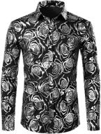 zeroyaa nightclub floral printed button men's apparel logo