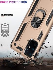 img 1 attached to 📱 LUMARKE Galaxy S20+ Plus Case: Heavy Duty Military Grade Cover with Magnetic Kickstand, 16ft Drop Test & Car Mount Compatibility in Gold - Ultimate Protection for Samsung Galaxy S20 Plus