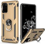 📱 lumarke galaxy s20+ plus case: heavy duty military grade cover with magnetic kickstand, 16ft drop test & car mount compatibility in gold - ultimate protection for samsung galaxy s20 plus logo