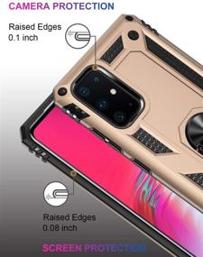 img 2 attached to 📱 LUMARKE Galaxy S20+ Plus Case: Heavy Duty Military Grade Cover with Magnetic Kickstand, 16ft Drop Test & Car Mount Compatibility in Gold - Ultimate Protection for Samsung Galaxy S20 Plus