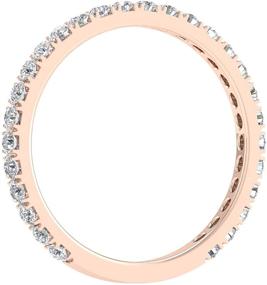 img 3 attached to 💍 Sparkling 1/2 Carat Diamond 3/4 Eternity Wedding Band Ring in 14K Gold - Exquisite and Timeless